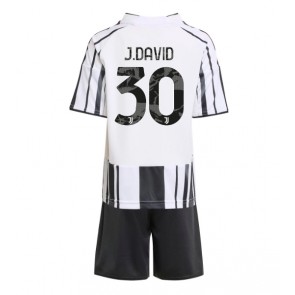 Juventus Jonathan David #30 Hjemmebanetrøje Børn 2025-26 Kortærmet (+ Korte bukser)